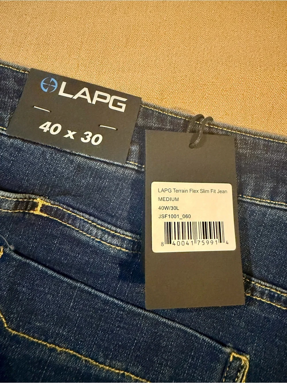LAPG Men’s Terrain Flex Slim Jeans - Medium Wash